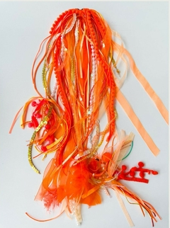 ACESSÓRIO DE CABELO LARANJA CARNAVAL - Paty Acessórios