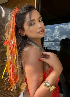 ACESSÓRIO DE CABELO LARANJA CARNAVAL - comprar online