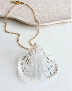 COLAR CONCHA TRANSPARENTE