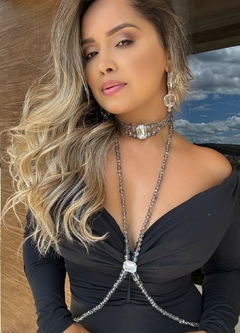 BODDY CHAIN TRANSPARÊNCIA ( CINZA ) - comprar online