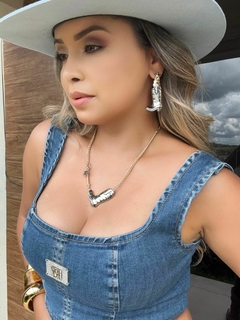 CONJUNTO COLAR E BRINCO COUNTRY - comprar online