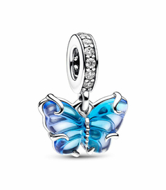 Charm de Cristal de Murano Mariposa en plata Pandora - comprar en línea