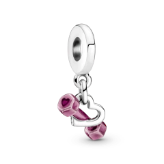 Charm Colgante Mancuerna Y Corazón