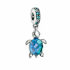 Charm de tortuga de plata cristal en internet