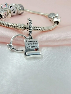 Charm Baño de Plata "Te amo Más que nada" en internet