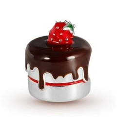 Pastel de chocolate, dije de plata esterlina s925
