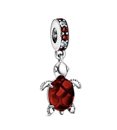 Imagen de Charm de tortuga de plata cristal