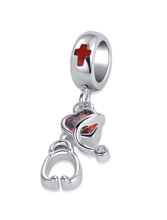 Charm colgante Corazón estetoscopio