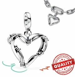 Charm de Medallón Corazón Alambre de Pandora ME