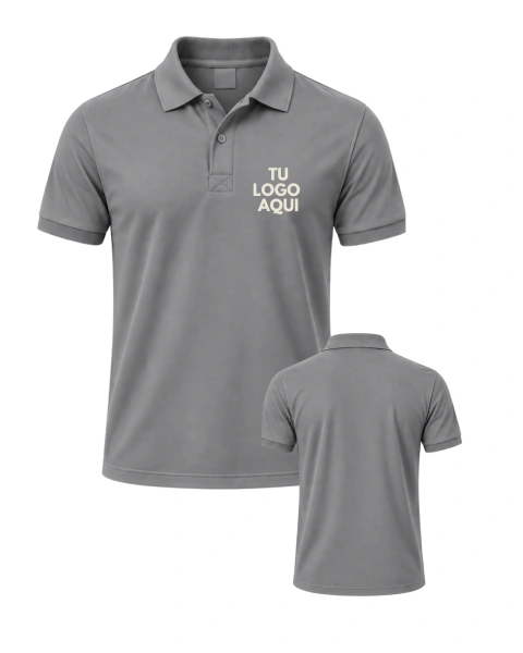 Chomba Unisex Piqué Gris cemento