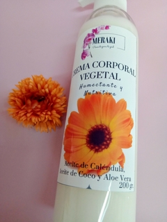 CREMA CORPORAL VEGETAL DE CALÉNDULA , COCO y ALOE VERA