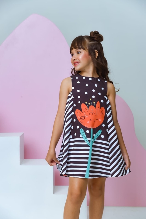 Vestido Flor Poá