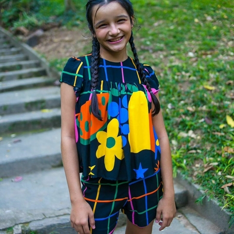 Conjunto Bata Flor Grid