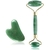 Imagem do Rolinho Para Massagem Com Pedra Achatada de Plástico Jade de Liberação Miofascial Plástico de Jade Quartzo Massoterapia