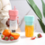 Copo Caneca Liquidificador Mini Juicer 420ml com 6 laminas com tampa e canudo Recarregavel Portatil - comprar online