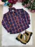 Camisa Xadrez Junina Azul