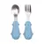 Buba Kit Talheres Cabo Em Silicone Azul - comprar online