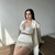 MINI SAIA BICOLOR LINHO OFF WHITE