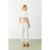 CALÇA CENOURA BICOLOR OFF WHITE na internet