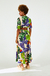 Vestido midi torção passaros pintados na internet