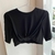 Blusa cropped detalhe na cintura - comprar online