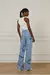 Calça jeans boot 70s bordados florais - comprar online