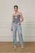 CALÇA JEANS RETA ROCK 3D