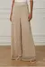 Calca pantalona plissada lurex