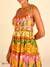 Vestido curto flori multicolorido