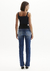 Calca jeans reta split super high - comprar online