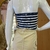 BLUSA TRICOT LISTRADA DECOTE TORCIDO - comprar online