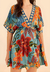 VESTIDO CURTO TRANSPASSADO ENCANTO DE ABACAXI