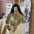 CAMISA PLISSADA COM LUREX DOURADO