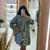 CAMISA OVERSIZED TRICOLINE LISTRADA PRETA