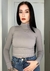 Blusa manga longa gola alta - loja online