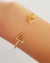 Bracelete Aberto com Triângulos nas Pontas – Banhado a Ouro 18k | Maresea Semijóias