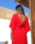 Vestido Longo Viscolinho com Manga Estampa Lisa Cores na internet