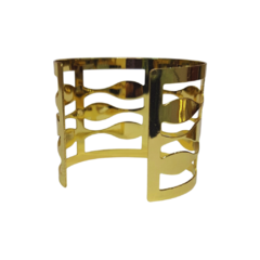 Pulseira bracelete ondas dourado - comprar online