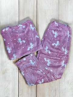 PIJAMA POLAR UNICORNIO FUCSIA