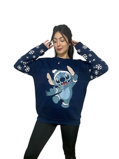 BUZO OVER (mangas estampadas) STITCH