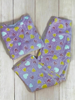 PIJAMA POLAR CORAZONES