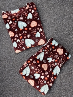 PIJAMA POLAR LOVE BROWN