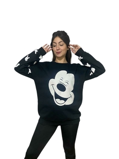 BUZO OVER (mangas estampadas) MICKEY GLITTER