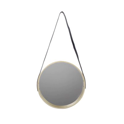 ESPEJO MADERA 35CM DORADO