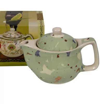 TETERA PORCELANA VERDE AGUA 450CC