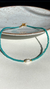 Choker Cristal Azul e Pérola Shell.