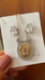 Colar Medalha Nossa Senhora das Graças Zircônias Rodio com Ouro - comprar online