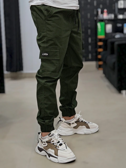 CALÇA CARGO VERDE MILITAR CBZ CLOTHING