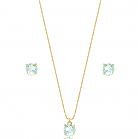 Conjunto Redondo Aqua Marinha