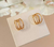 Brinco argola 2 linhas zirconia
